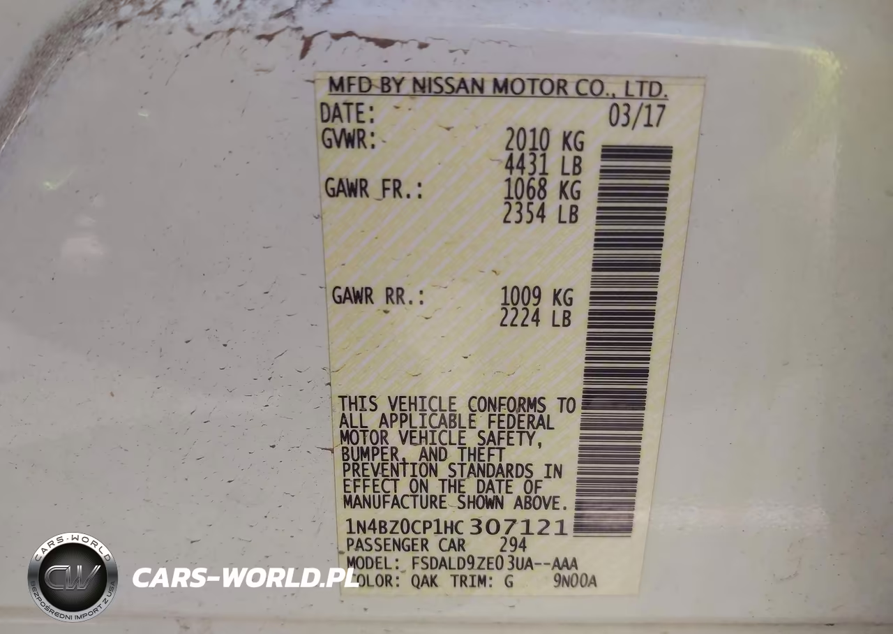 2017 Nissan Leaf Sv VIN:1N4BZ0CP1HC307121 - 8