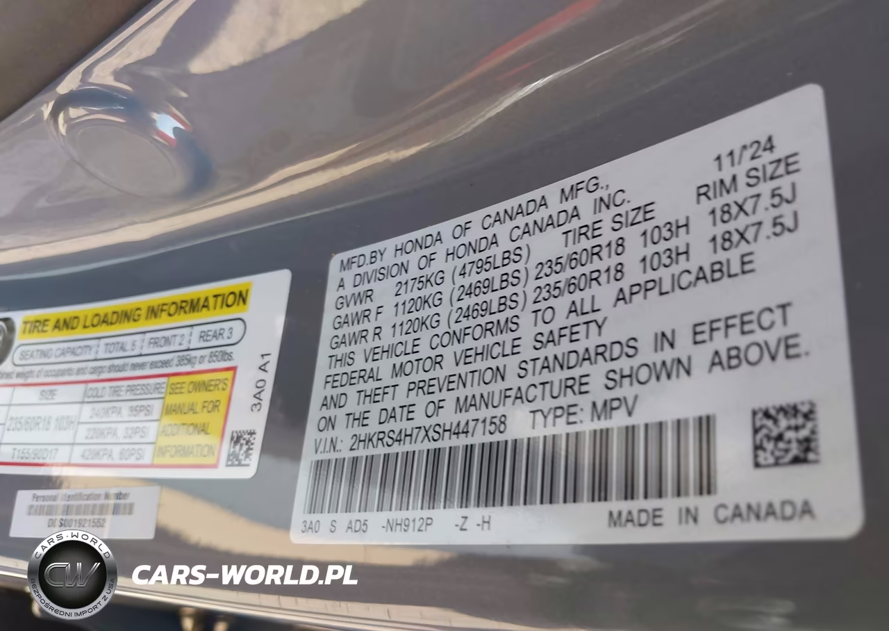 2025 Honda Cr-V Ex-L Awd VIN:2HKRS4H7XSH447158 - 9