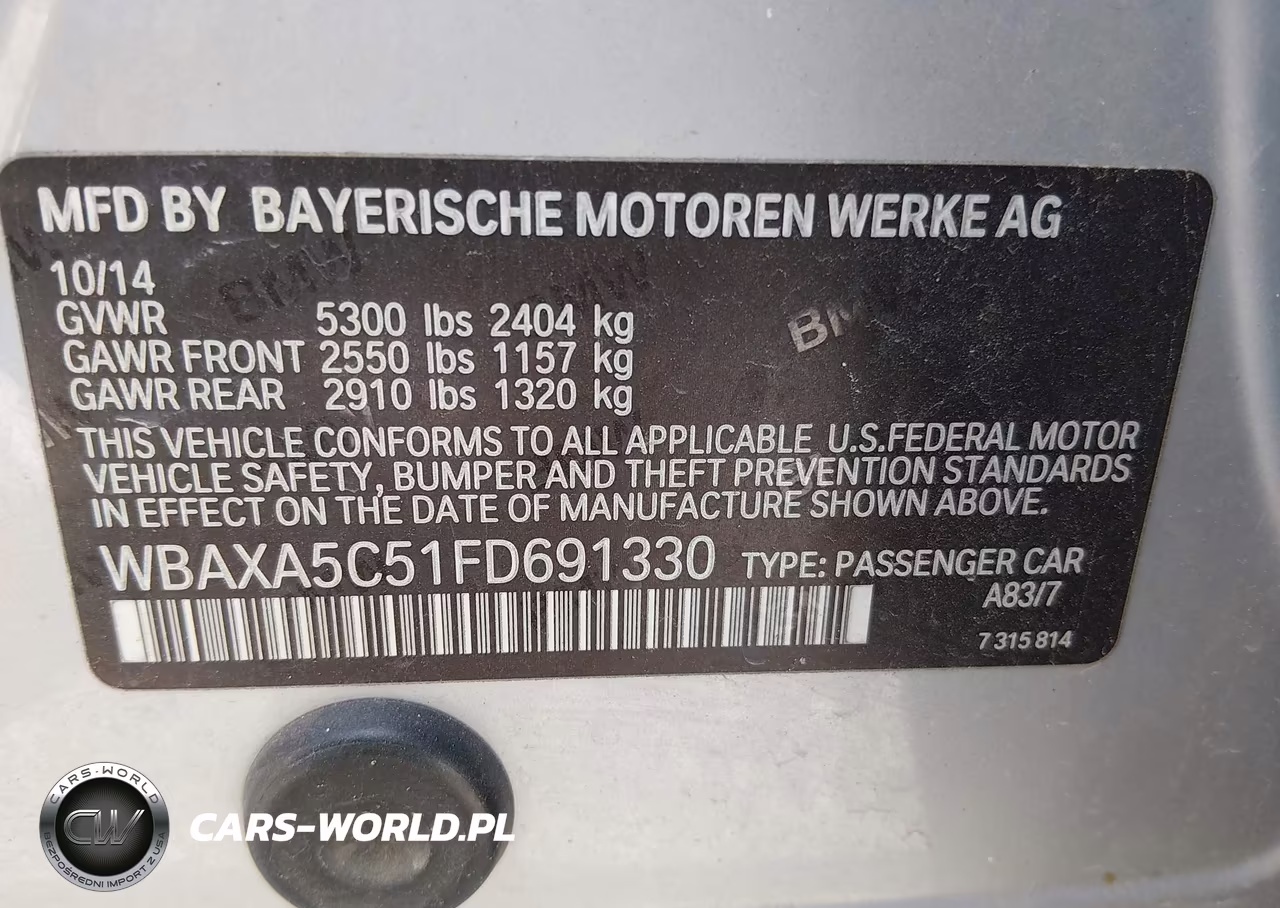 2015 BMW 535D VIN:WBAXA5C51FD691330 - 9