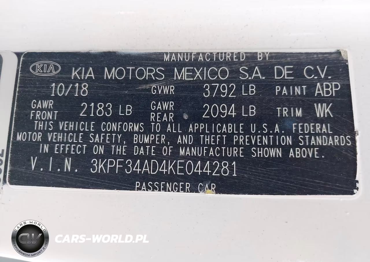 2019 Kia Forte S VIN:3KPF34AD4KE044281 - 9