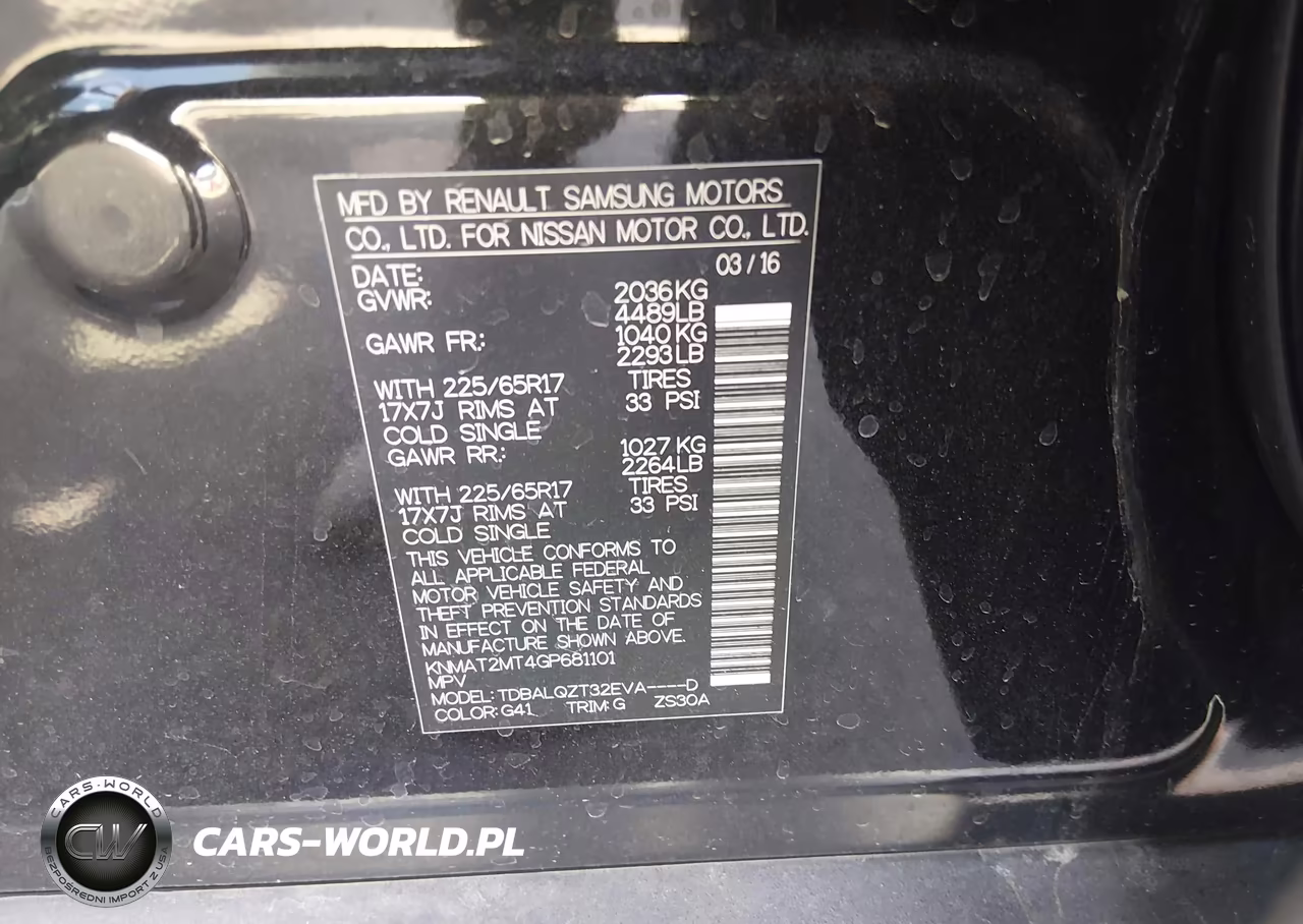 2016 Nissan Rogue Sv VIN:KNMAT2MT4GP681101 - 9