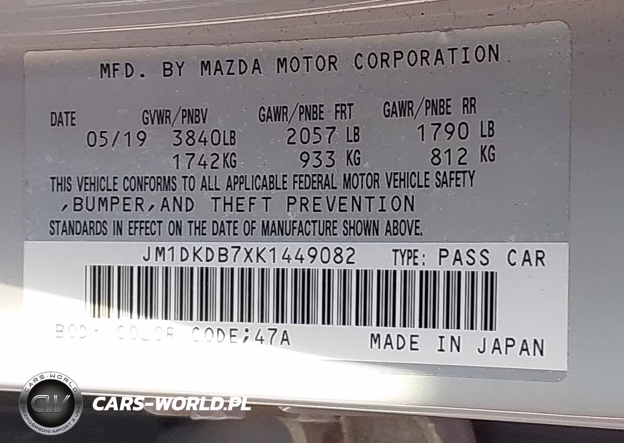 2019 Mazda Cx-3 Sport VIN:JM1DKDB7XK1449082 - 9