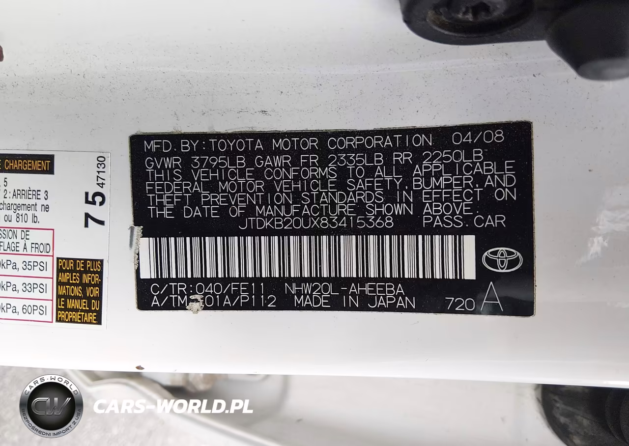 2008 Toyota Prius VIN:JTDKB20UX83415368 - 9