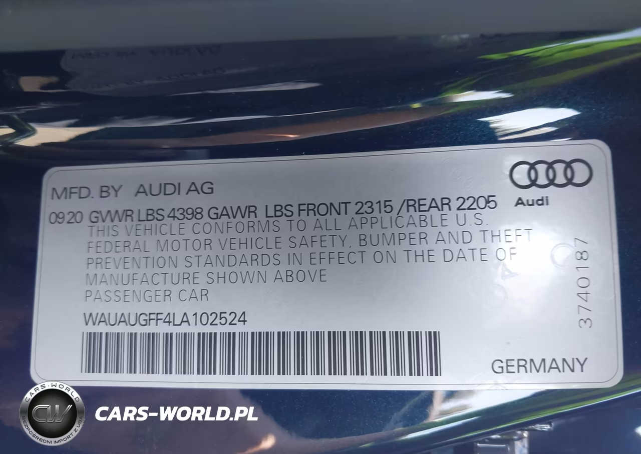 2020 Audi A3 Premium 40 Tfsi Front-Wheel Drive S Tronic VIN:WAUAUGFF4LA102524 - 9