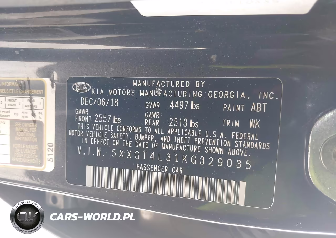 2019 Kia Optima Lx VIN:5XXGT4L31KG329035 - 9