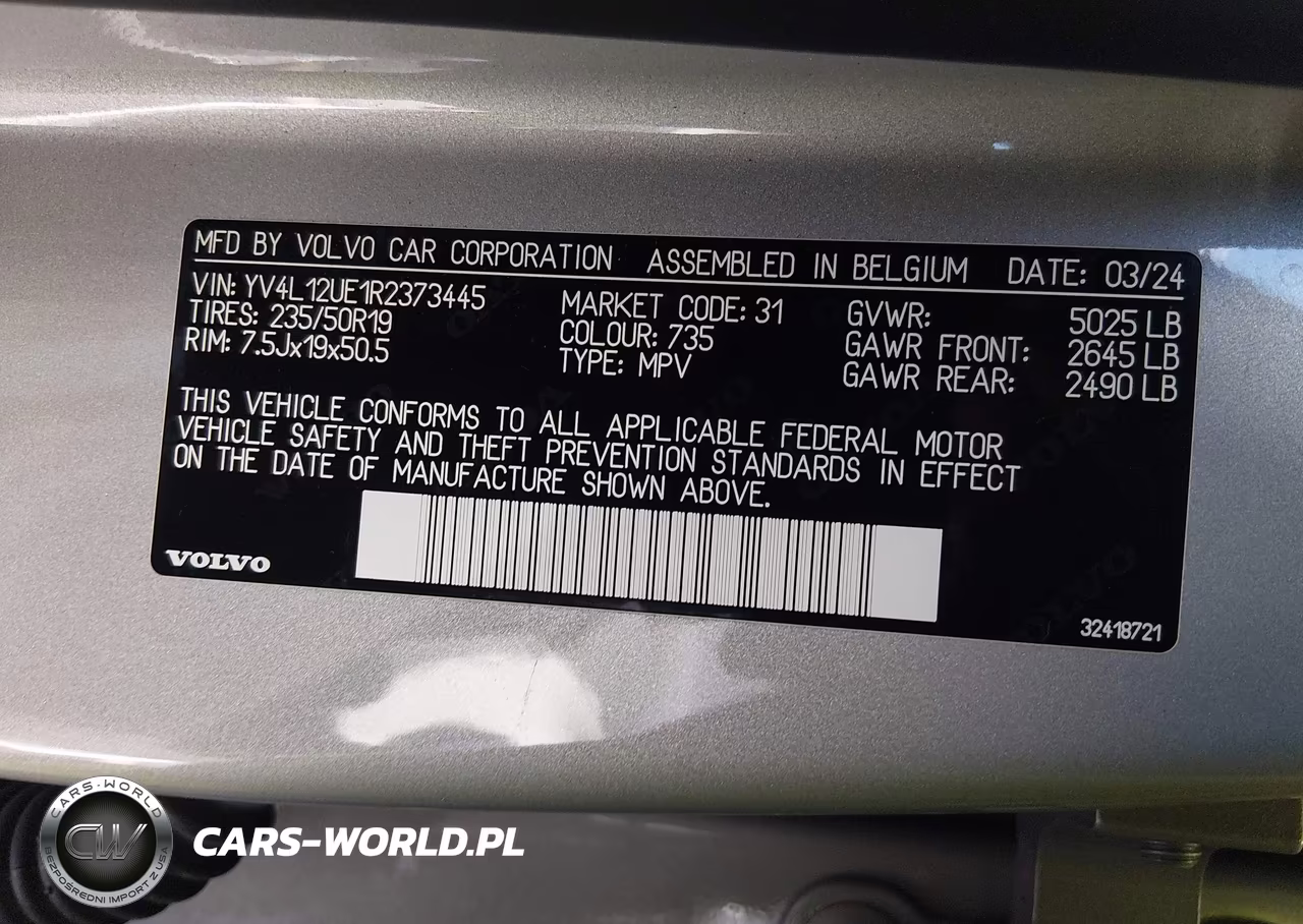 2024 Volvo Xc40 B5 Plus Bright Theme VIN:YV4L12UE1R2373445 - 9