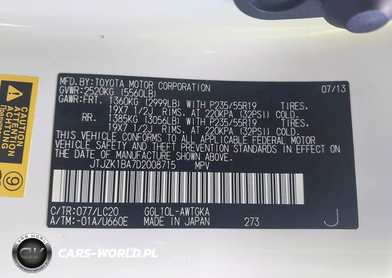 2013 Lexus Rx 350 VIN:JTJZK1BA7D2008715 - 9