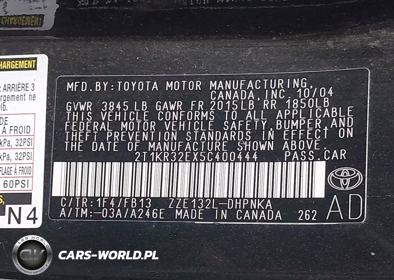 2005 Toyota Matrix Xr VIN:2T1KR32EX5C400444 - 9