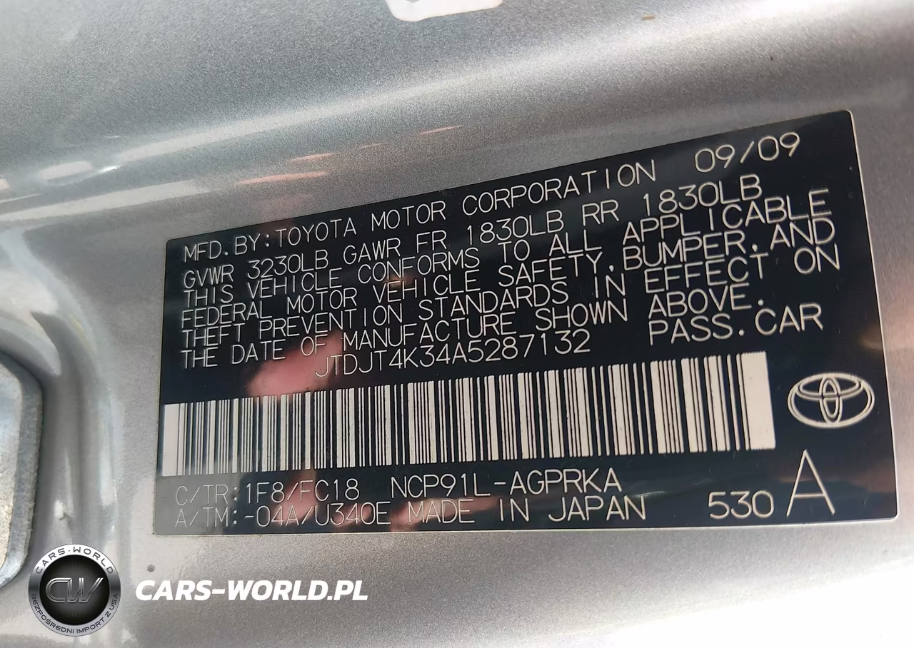 2010 Toyota Yaris VIN:JTDJT4K34A5287132 - 9