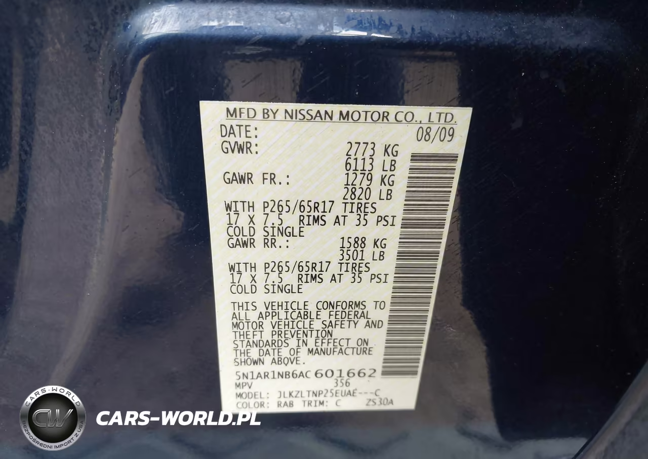 2010 Nissan Pathfinder Se VIN:5N1AR1NB6AC601662 - 9