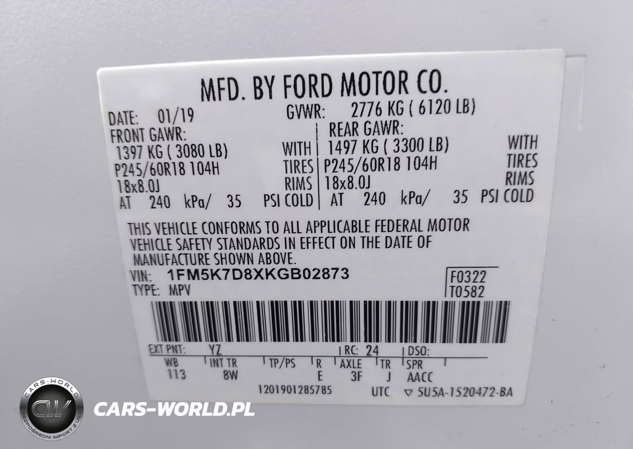 2019 Ford Explorer Xlt VIN:1FM5K7D8XKGB02873 - 9