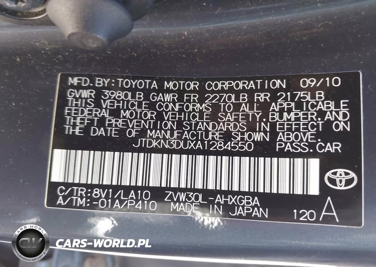 2010 Toyota Prius Iv VIN:JTDKN3DUXA1284550 - 9