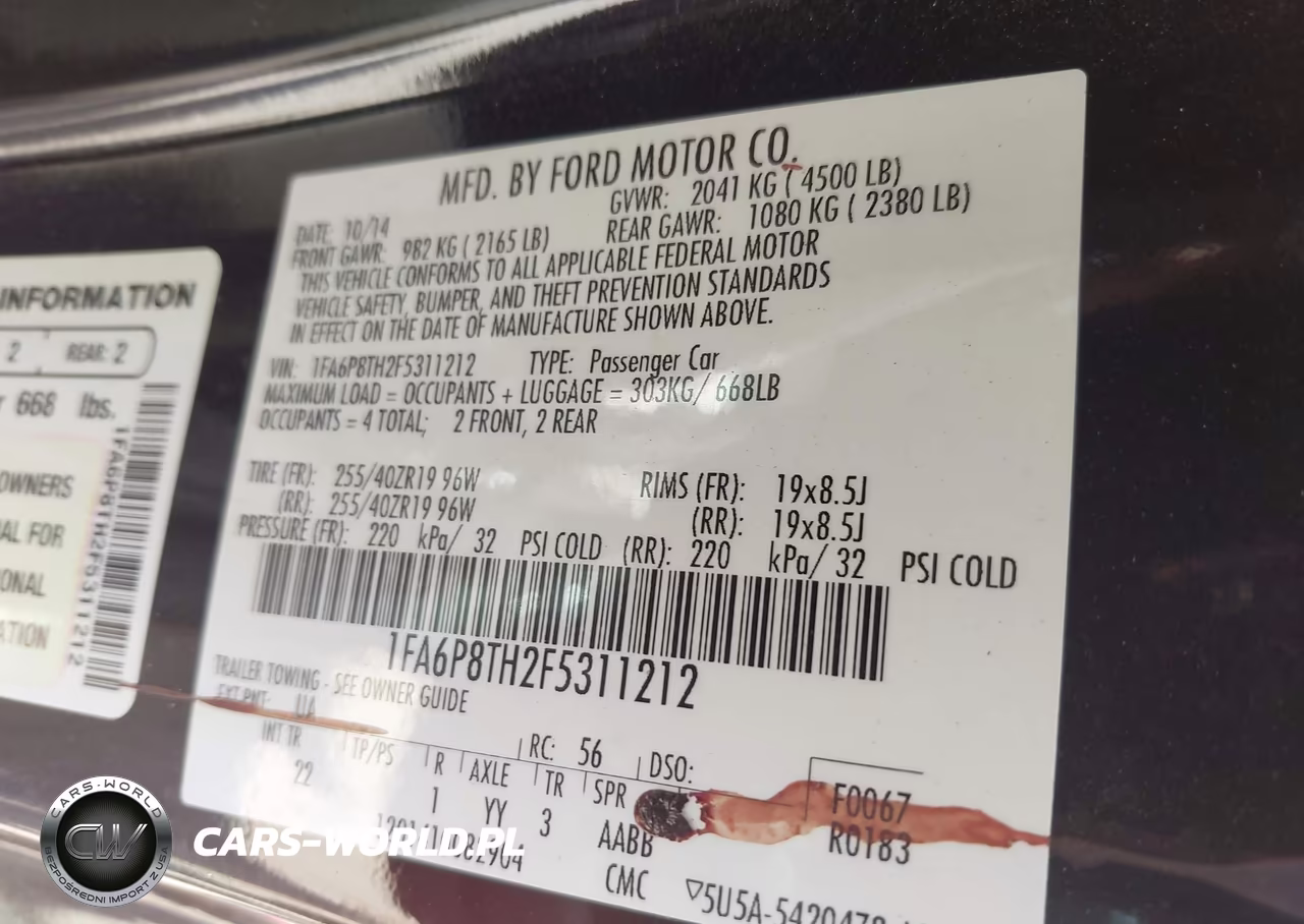 2015 Ford Mustang Ecoboost VIN:1FA6P8TH2F5311212 - 9