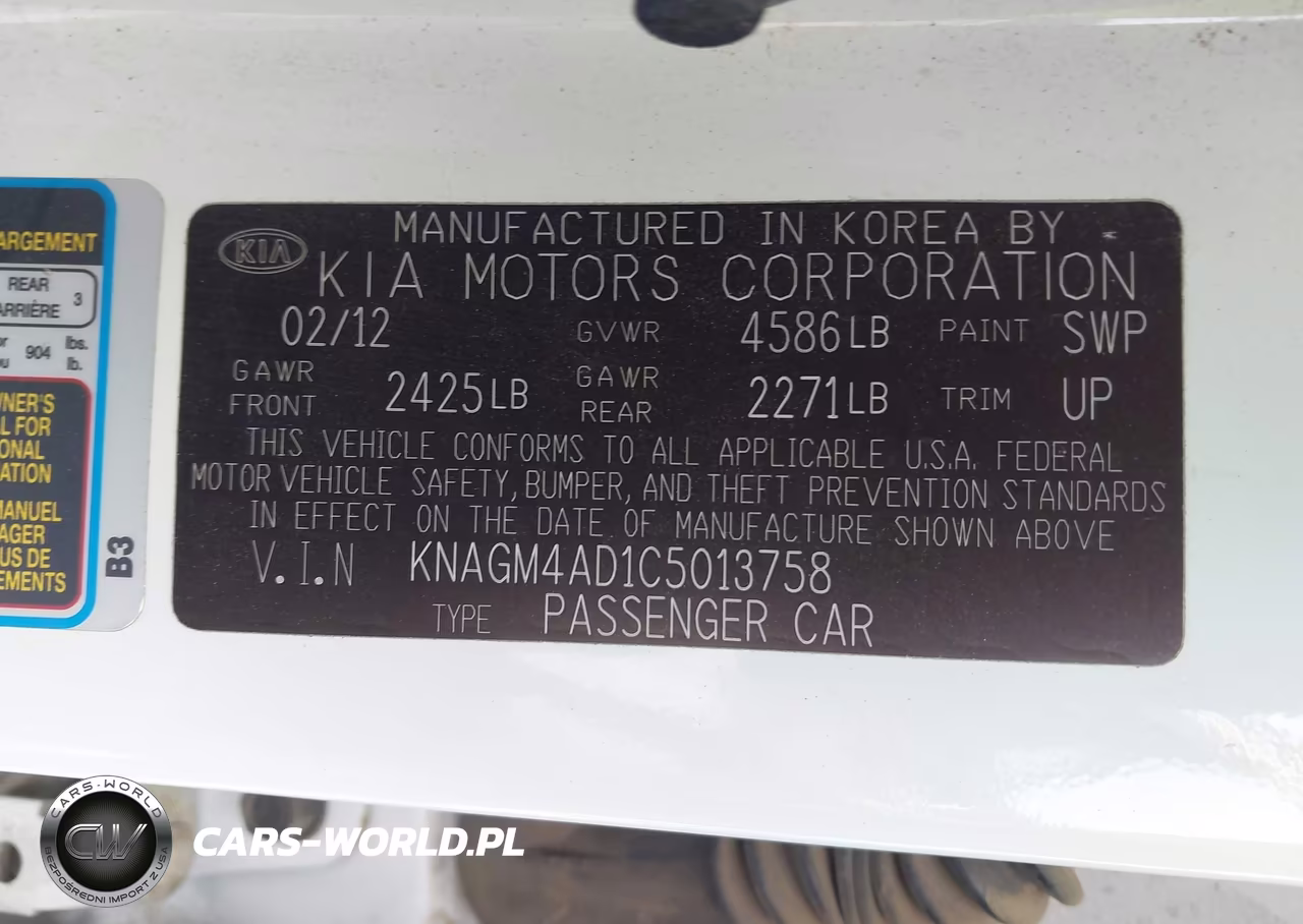 2012 Kia Optima Hybrid Ex VIN:KNAGM4AD1C5013758 - 9