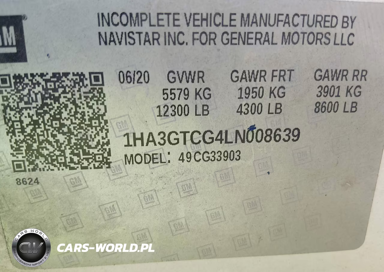 2020 Chevrolet Express Cutaway Work Van VIN:1HA3GTCG4LN008639 - 8