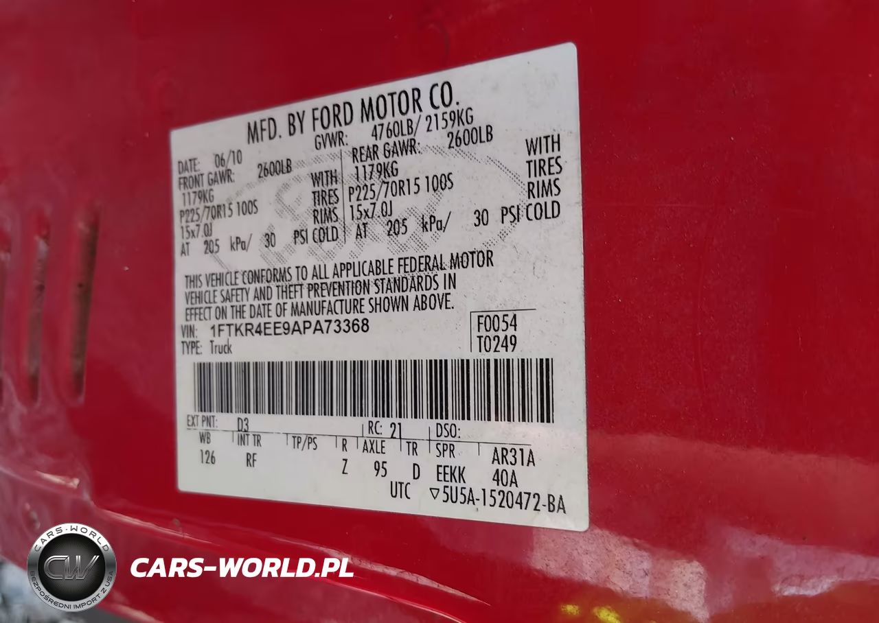 2010 Ford Ranger Sport-Xlt VIN:1FTKR4EE9APA73368 - 9