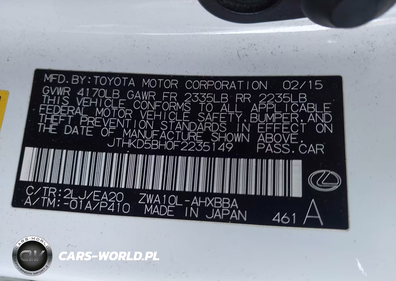 2015 Lexus Ct 200H VIN:JTHKD5BH0F2235149 - 9