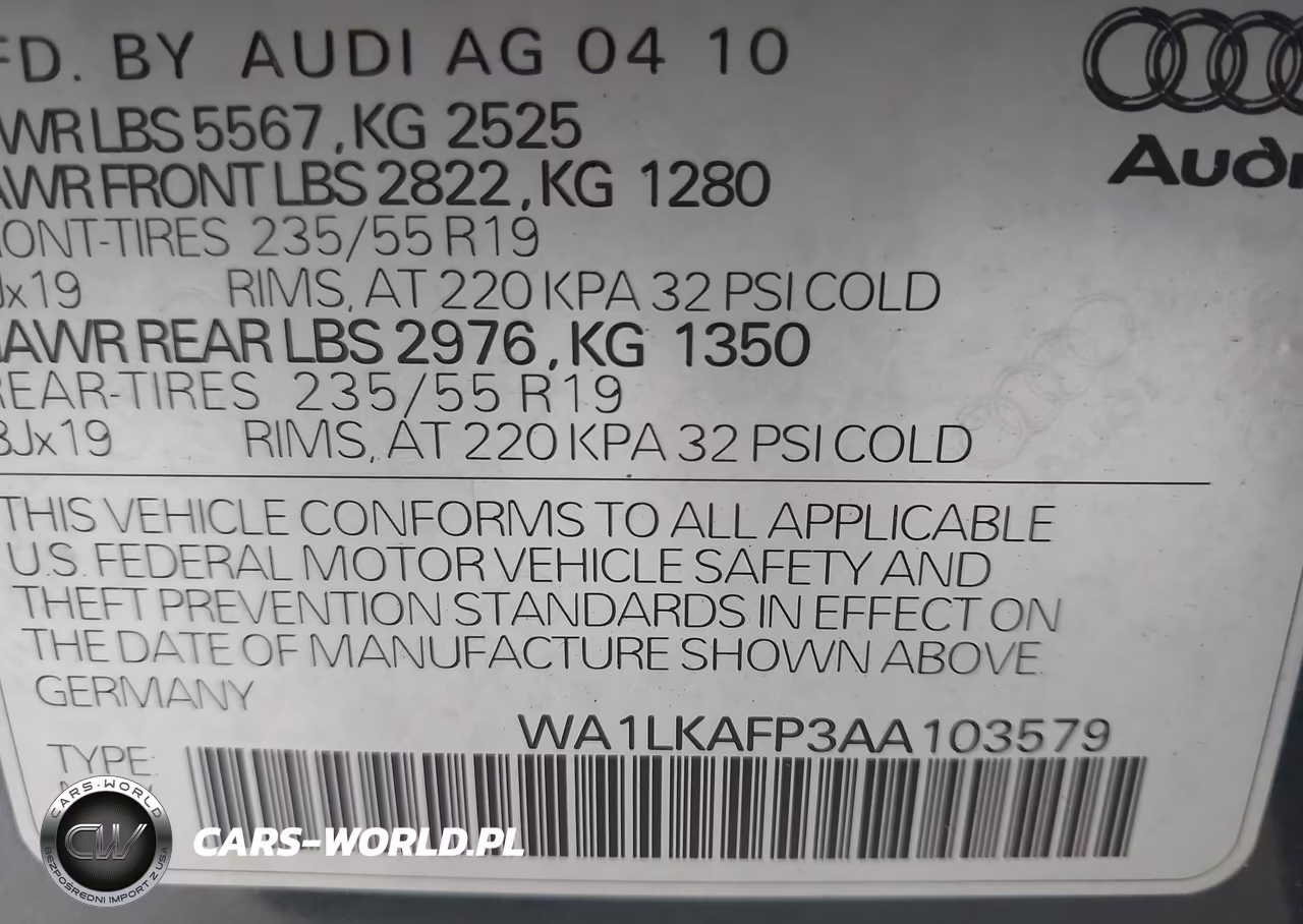 2010 Audi Q5 3.2 Premium VIN:WA1LKAFP3AA103579 - 9