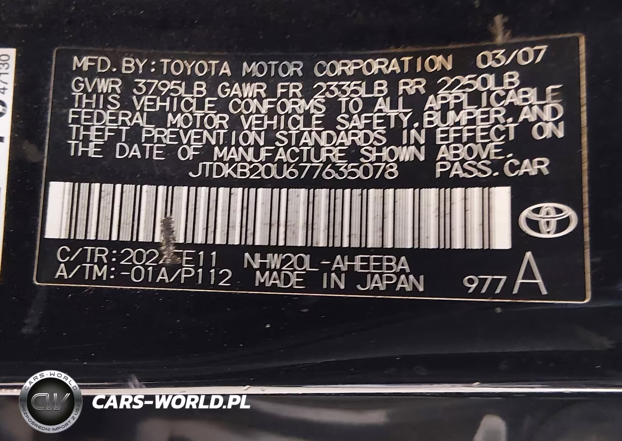2007 Toyota Prius VIN:JTDKB20U677635078 - 9