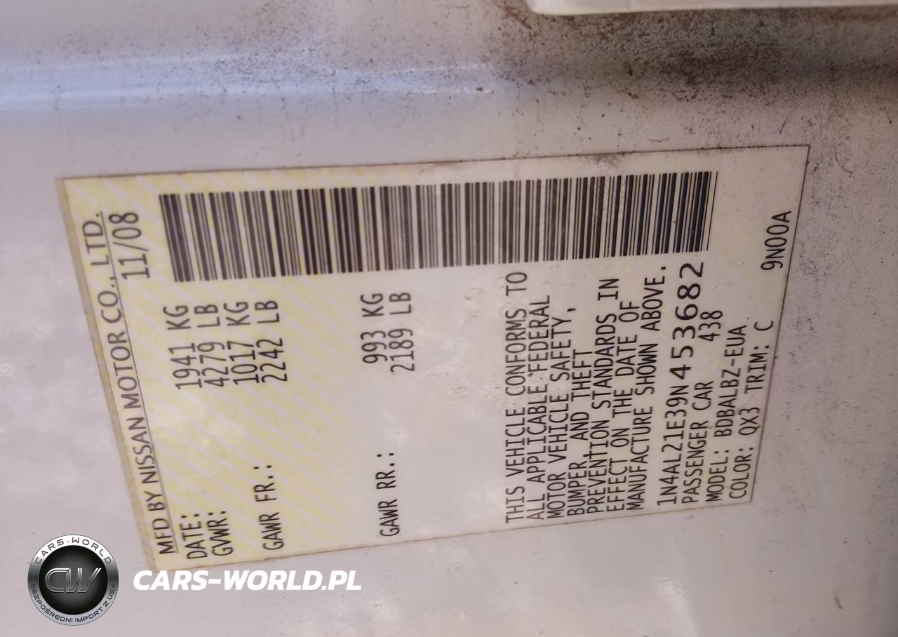 2009 Nissan Altima 2.5 S VIN:1N4AL21E39N453682 - 9