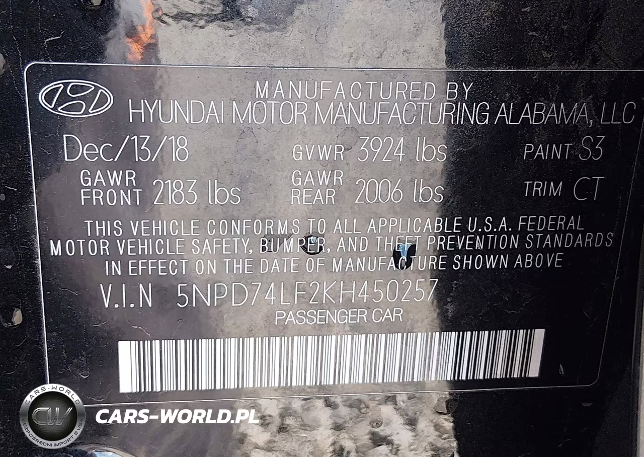 2019 Hyundai Elantra Se VIN:5NPD74LF2KH450257 - 9