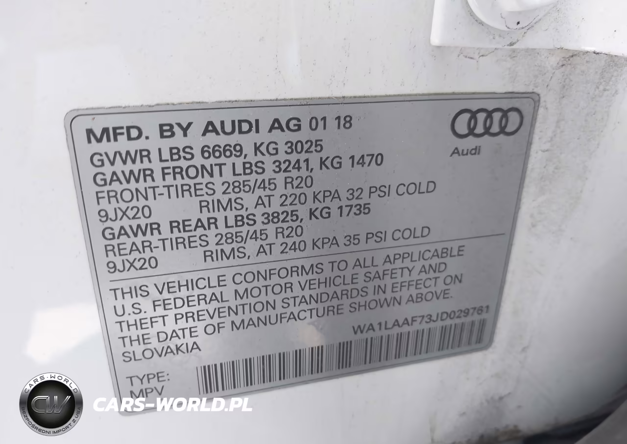 2018 Audi Q7 3.0T Premium VIN:WA1LAAF73JD029761 - 9