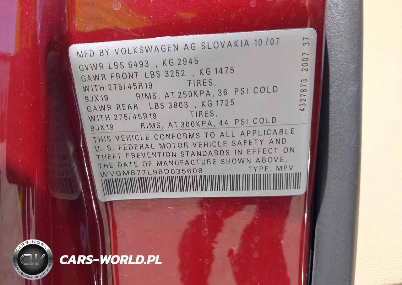 2008 Volkswagen Touareg 2 V8 Fsi VIN:WVGMB77L98D035608 - 9