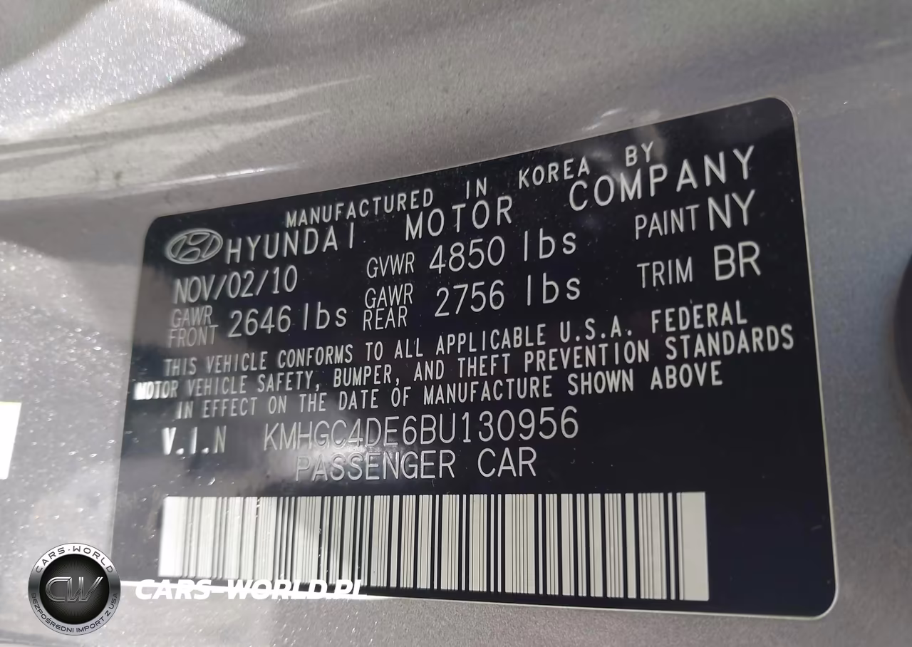 2011 Hyundai Genesis 3.8 VIN:KMHGC4DE6BU130956 - 9