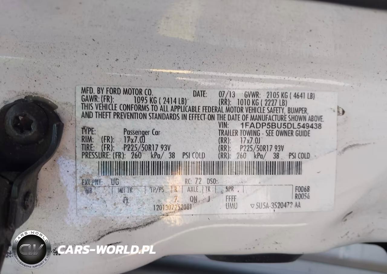 2013 Ford C-Max Hybrid Sel VIN:1FADP5BU5DL549438 - 9