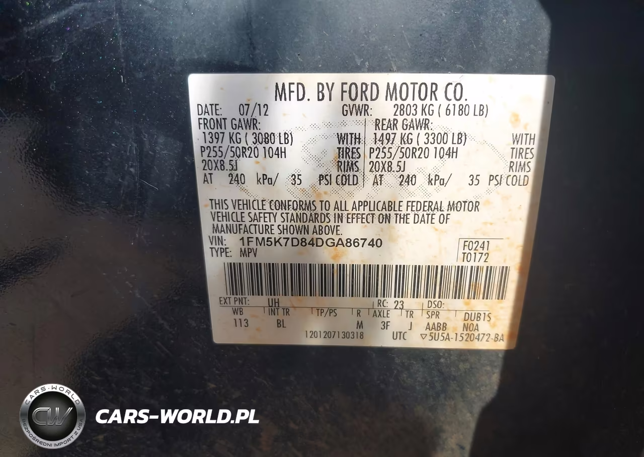 2013 Ford Explorer Xlt VIN:1FM5K7D84DGA86740 - 9