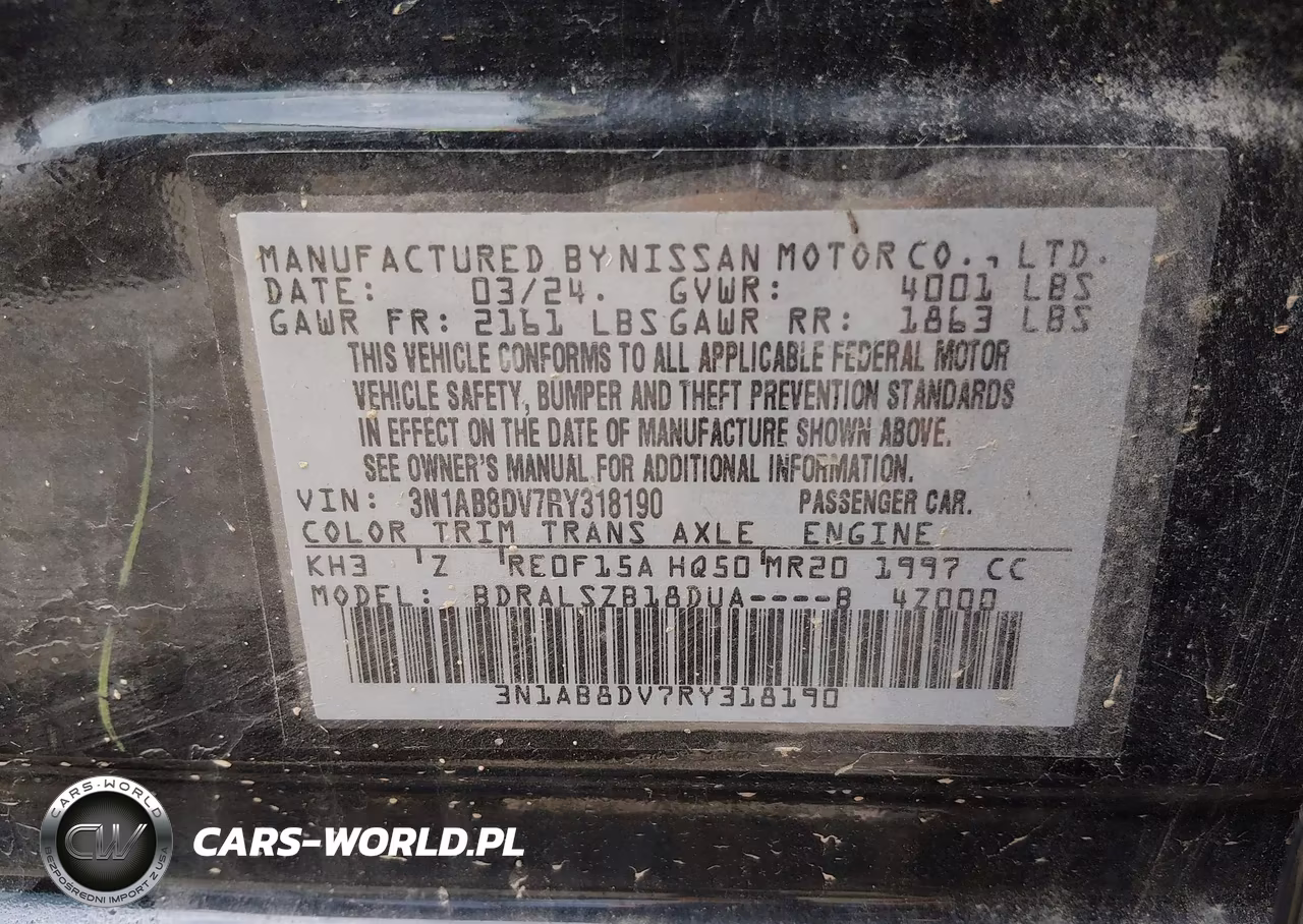 2024 Nissan Sentra Sr Xtronic Cvt VIN:3N1AB8DV7RY318190 - 9