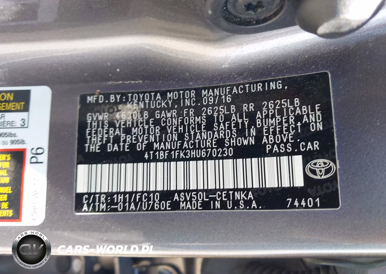 2017 Toyota Camry Le VIN:4T1BF1FK3HU670230 - 9