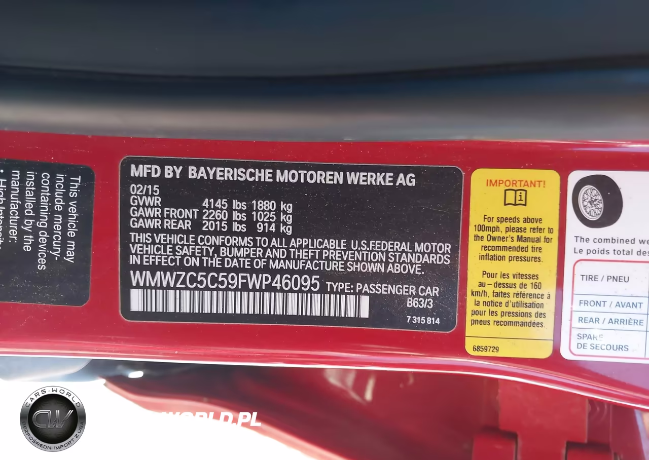 2015 Mini Countryman Cooper S VIN:WMWZC5C59FWP46095 - 9