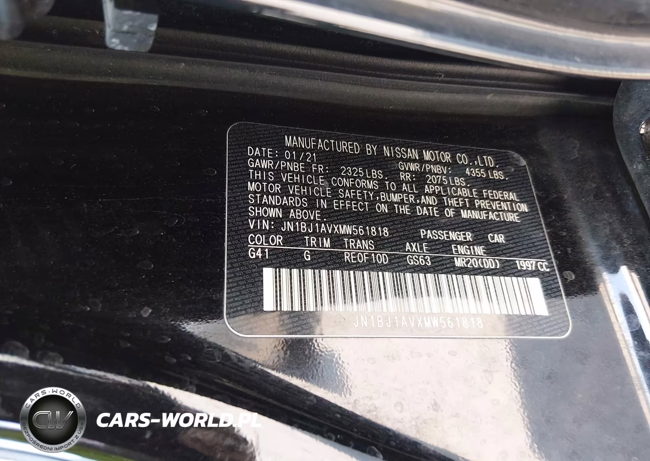 2021 Nissan Rogue Sport S Fwd Xtronic Cvt VIN:JN1BJ1AVXMW561818 - 9
