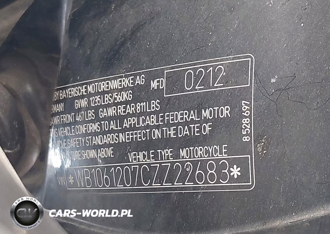 2012 BMW K1600 Gtl VIN:WB1061207CZZ22683 - 10