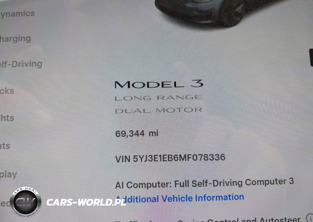 2021 Tesla Model 3 Long Range Dual Motor All-Wheel Drive VIN:5YJ3E1EB6MF078336 - 16