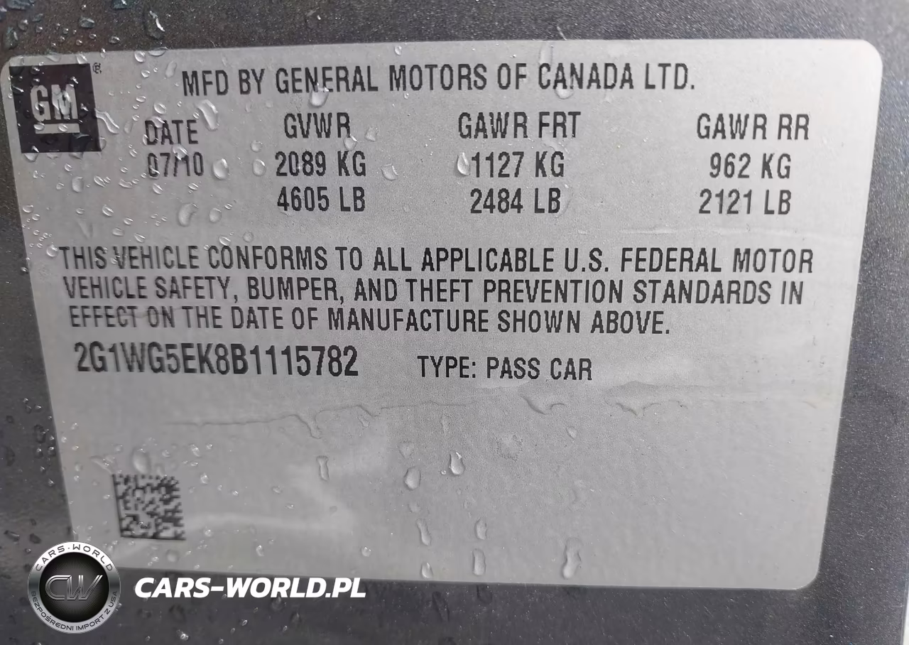 2011 Chevrolet Impala Lt VIN:2G1WG5EK8B1115782 - 9