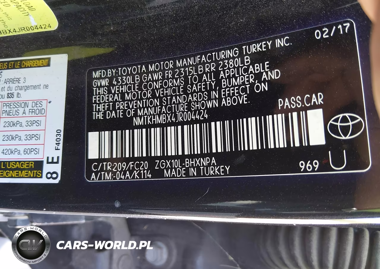 2018 Toyota C-Hr Xle VIN:NMTKHMBX4JR004424 - 9