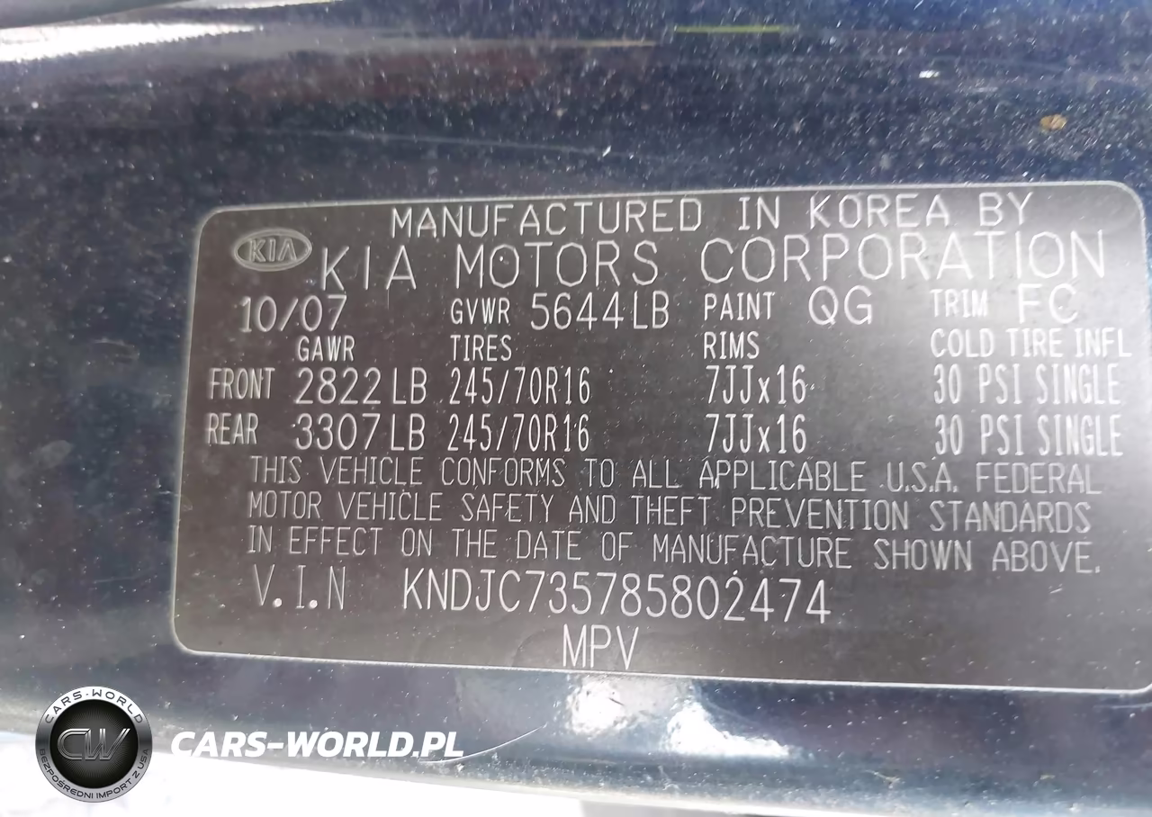 2008 Kia Sorento Lx VIN:KNDJC735785802474 - 9