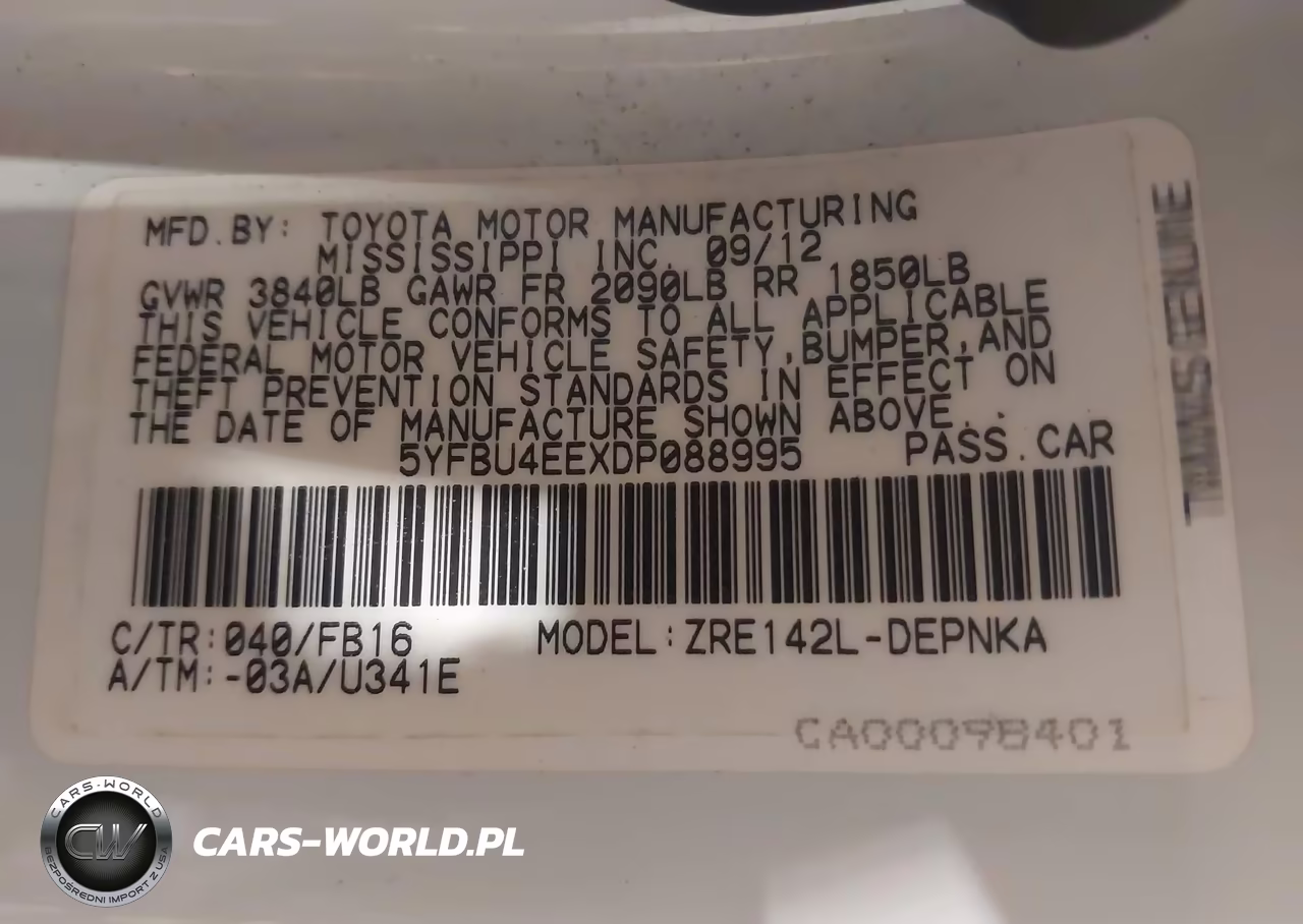 2013 Toyota Corolla Le VIN:5YFBU4EEXDP088995 - 9