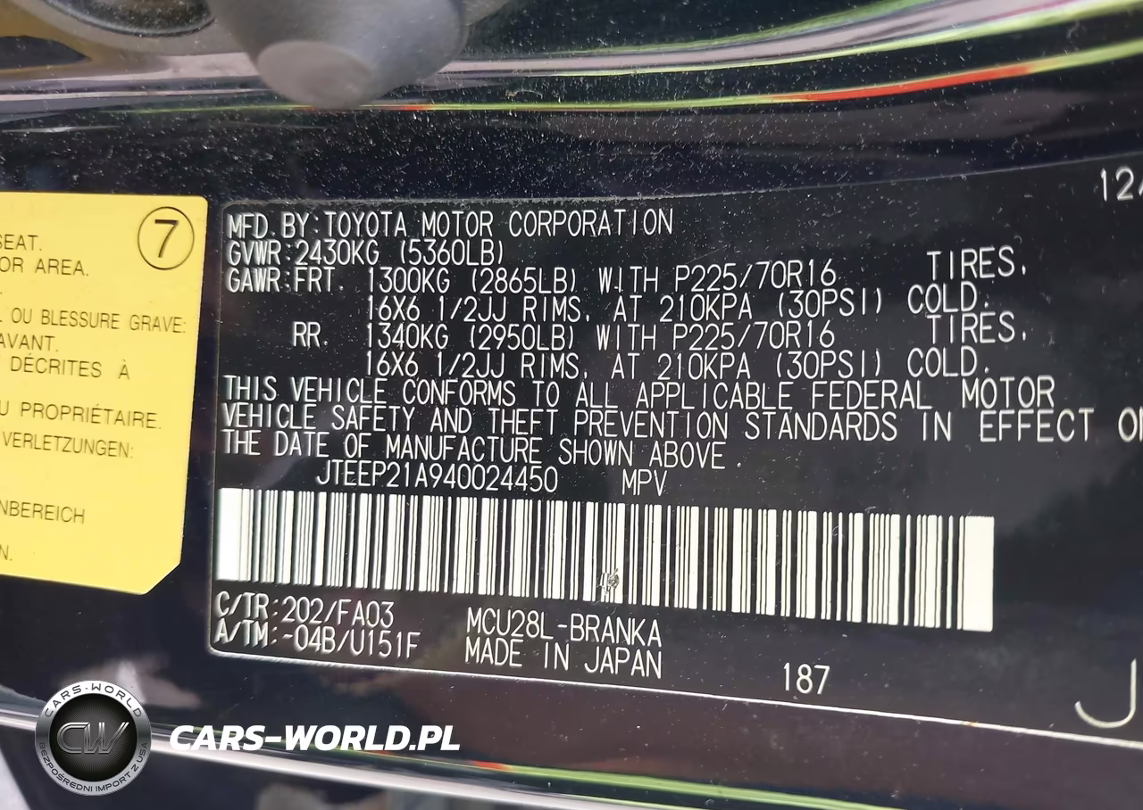 2004 Toyota Highlander V6 VIN:JTEEP21A940024450 - 9