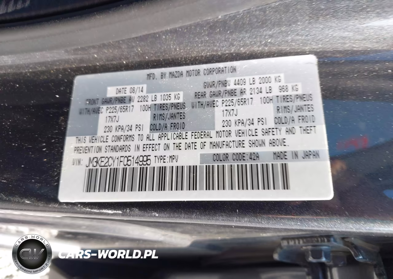 2015 Mazda Cx-5 Touring VIN:JM3KE2CY1F0514995 - 9