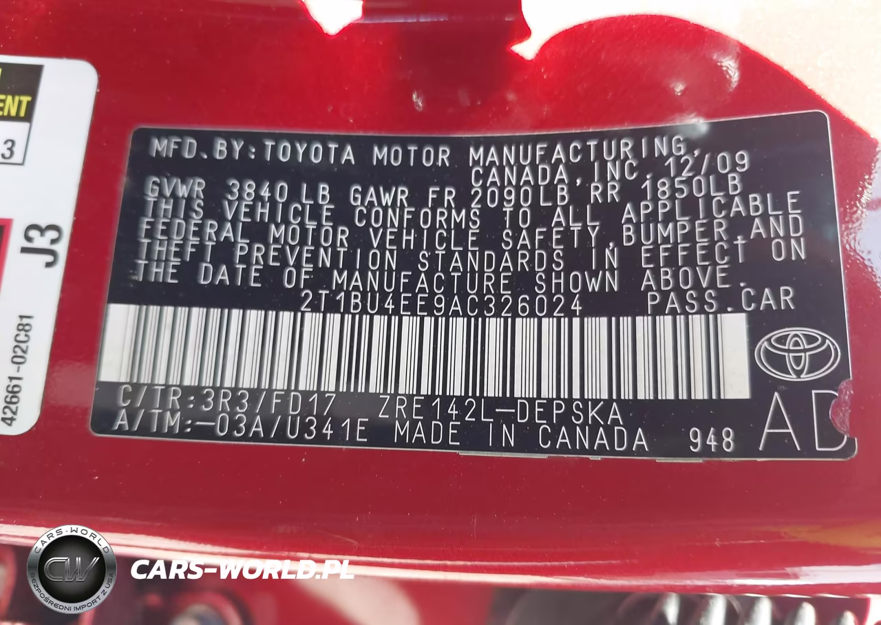 2010 Toyota Corolla S VIN:2T1BU4EE9AC326024 - 9