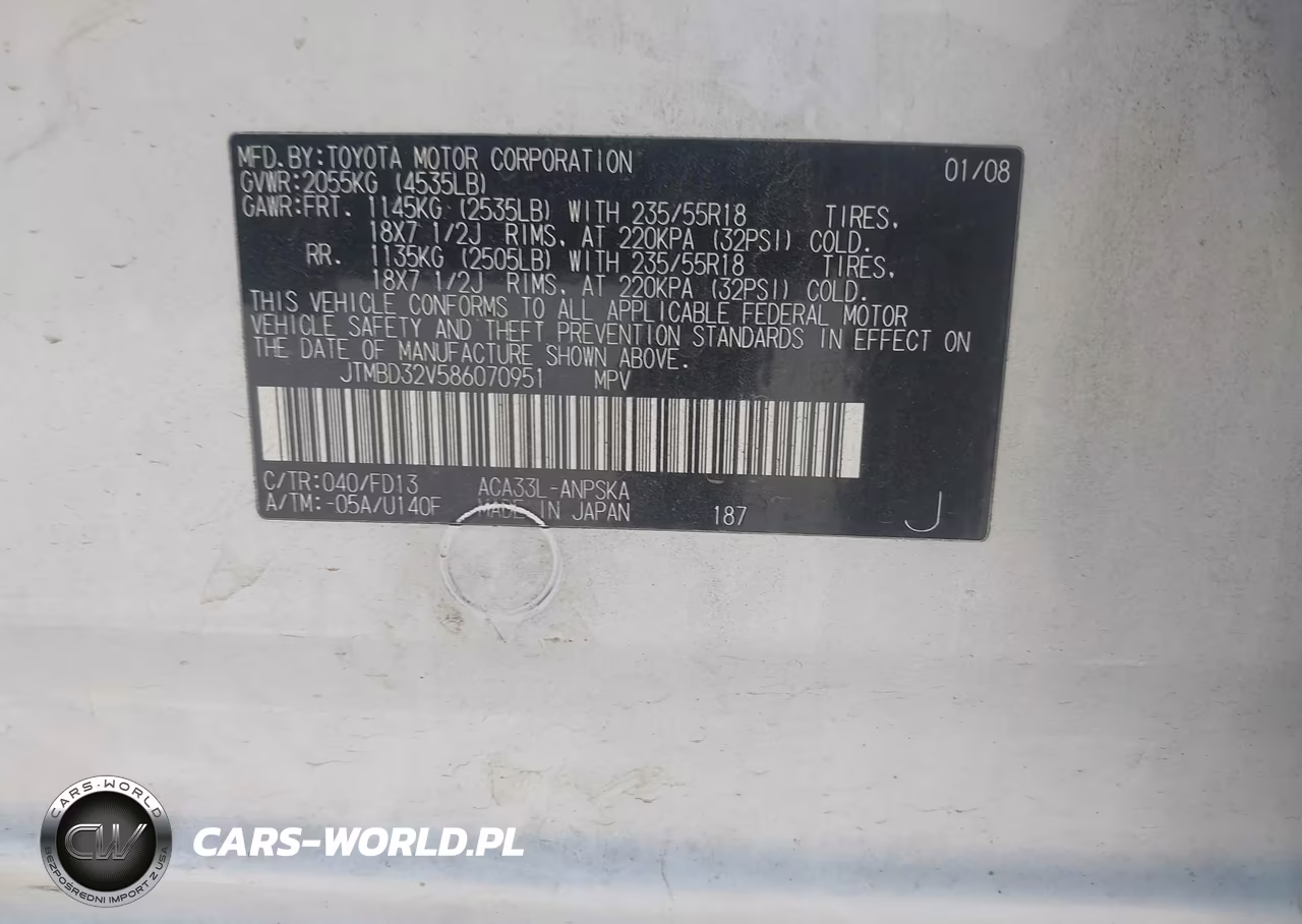 2008 Toyota Rav4 Sport VIN:JTMBD32V586070951 - 9