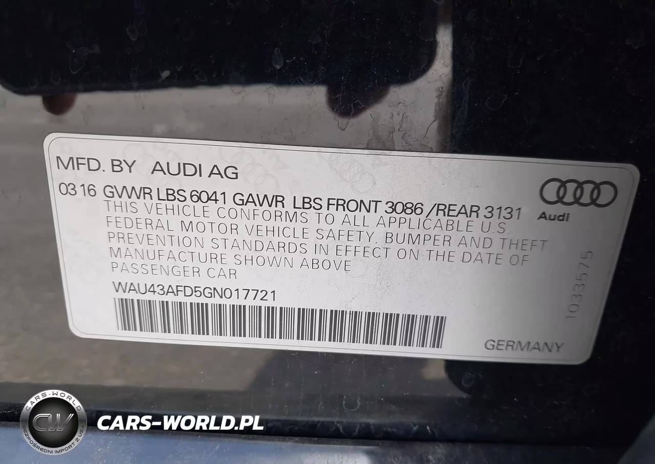 2016 Audi A8 L 4.0T Sport VIN:WAU43AFD5GN017721 - 9