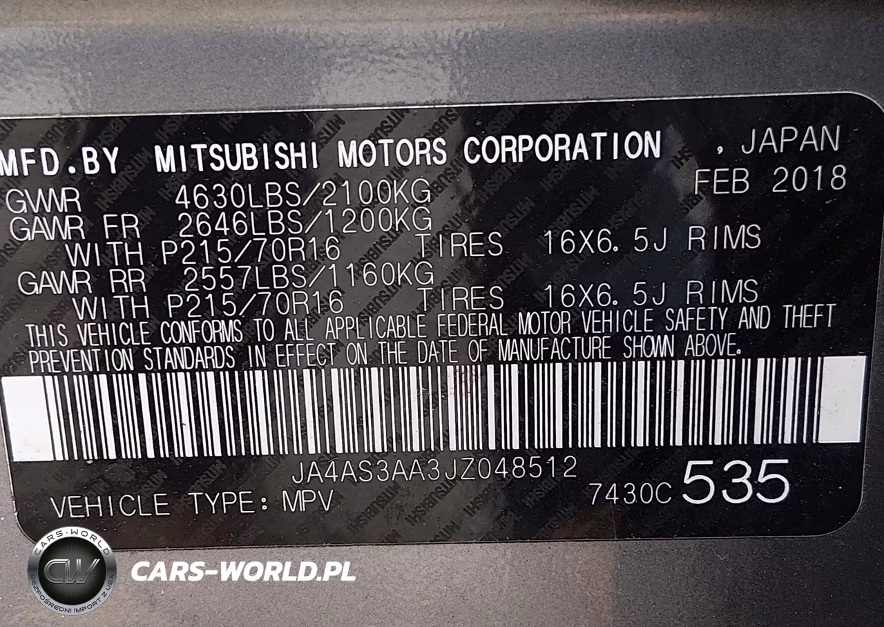 2018 Mitsubishi Eclipse Cross Es VIN:JA4AS3AA3JZ048512 - 9