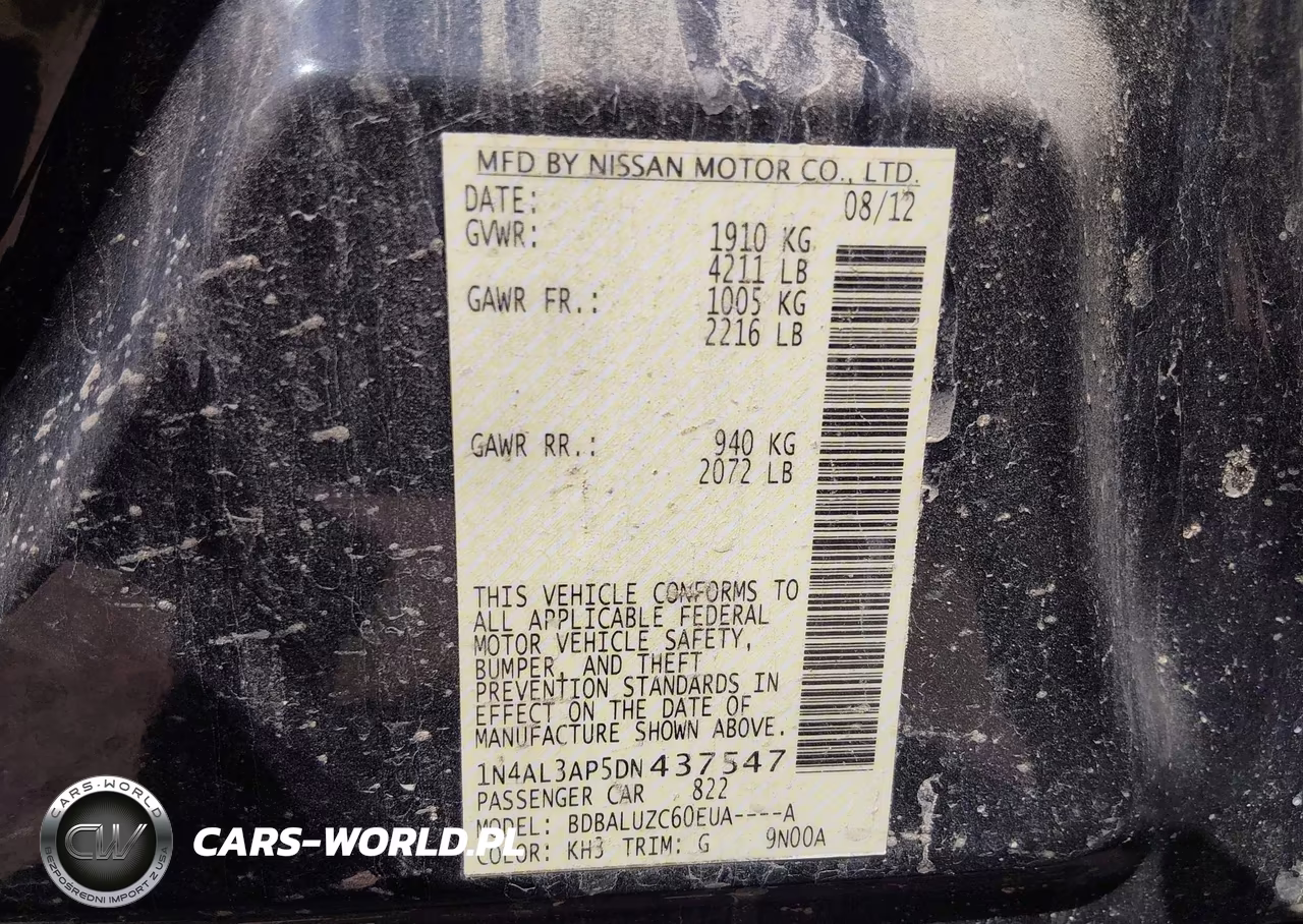 2013 Nissan Altima 2.5 Sv VIN:1N4AL3AP5DN437547 - 9