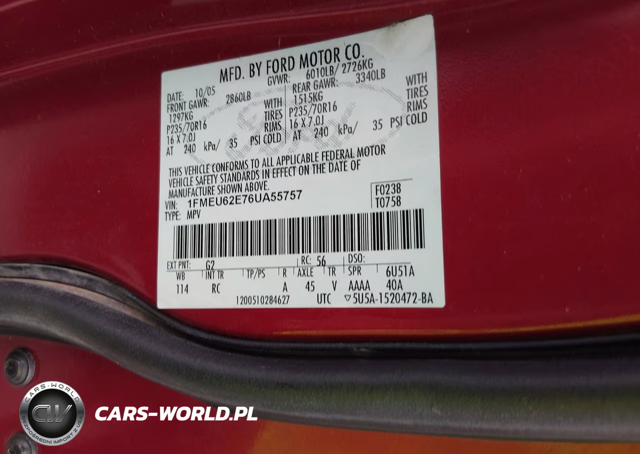 2006 Ford Explorer Xls VIN:1FMEU62E76UA55757 - 9
