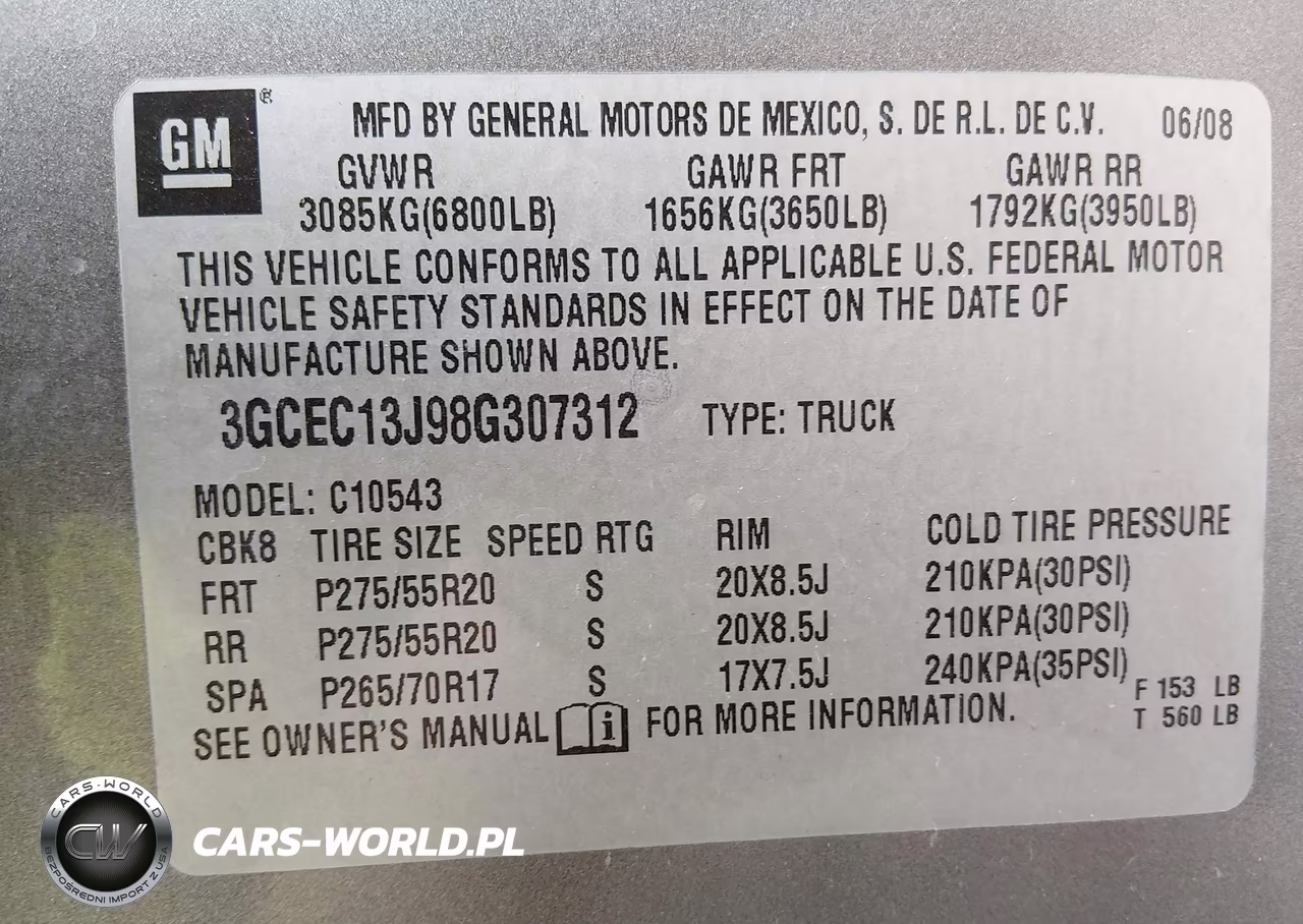2008 Chevrolet Silverado 1500 Lt1 VIN:3GCEC13J98G307312 - 9