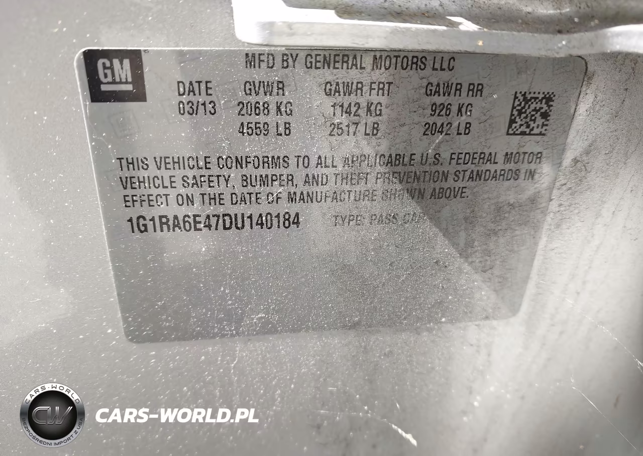 2013 Chevrolet Volt VIN:1G1RA6E47DU140184 - 9